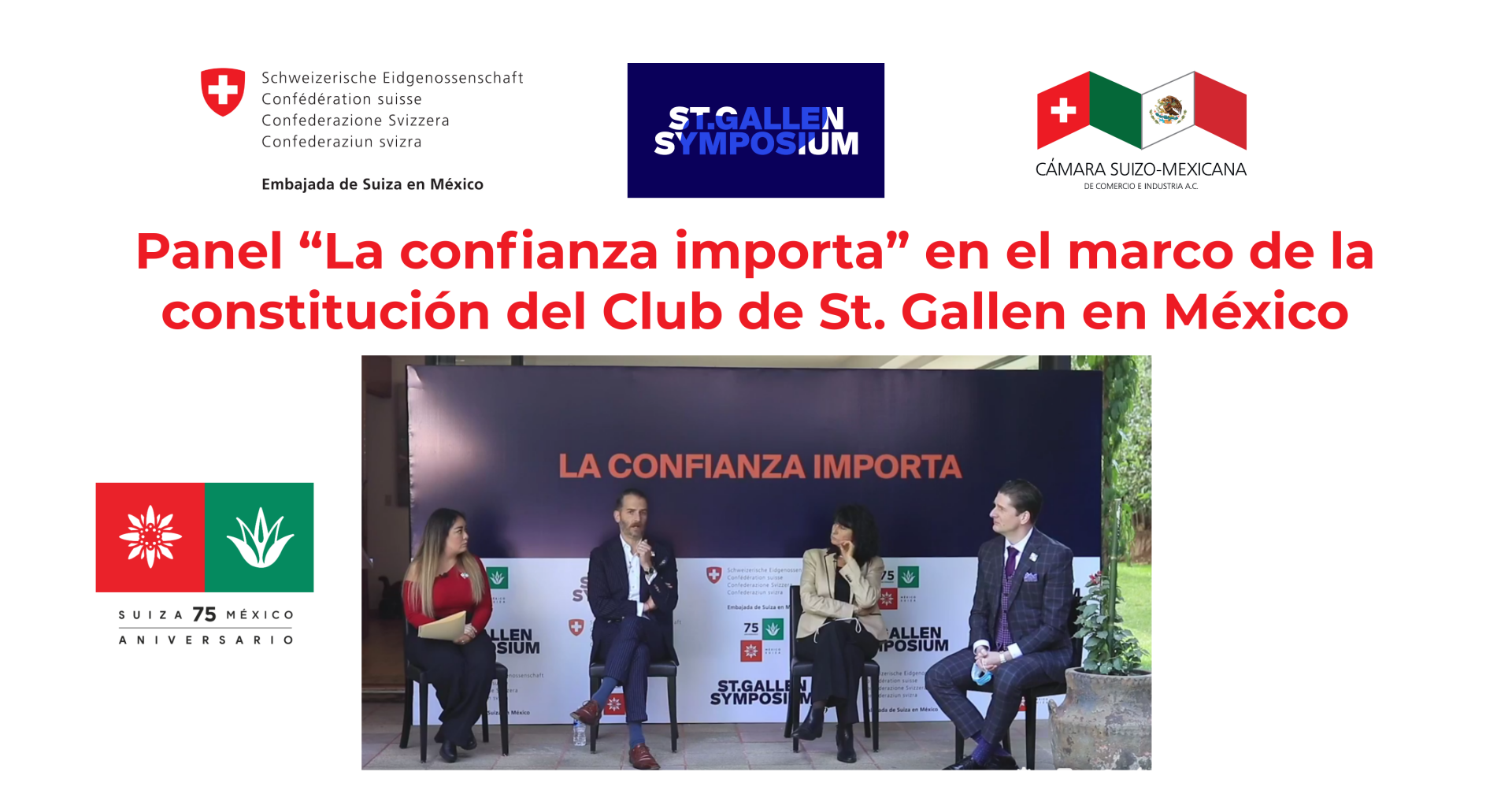 Panel discussion: “Trust Matters” St. Gallen Club of Mexico