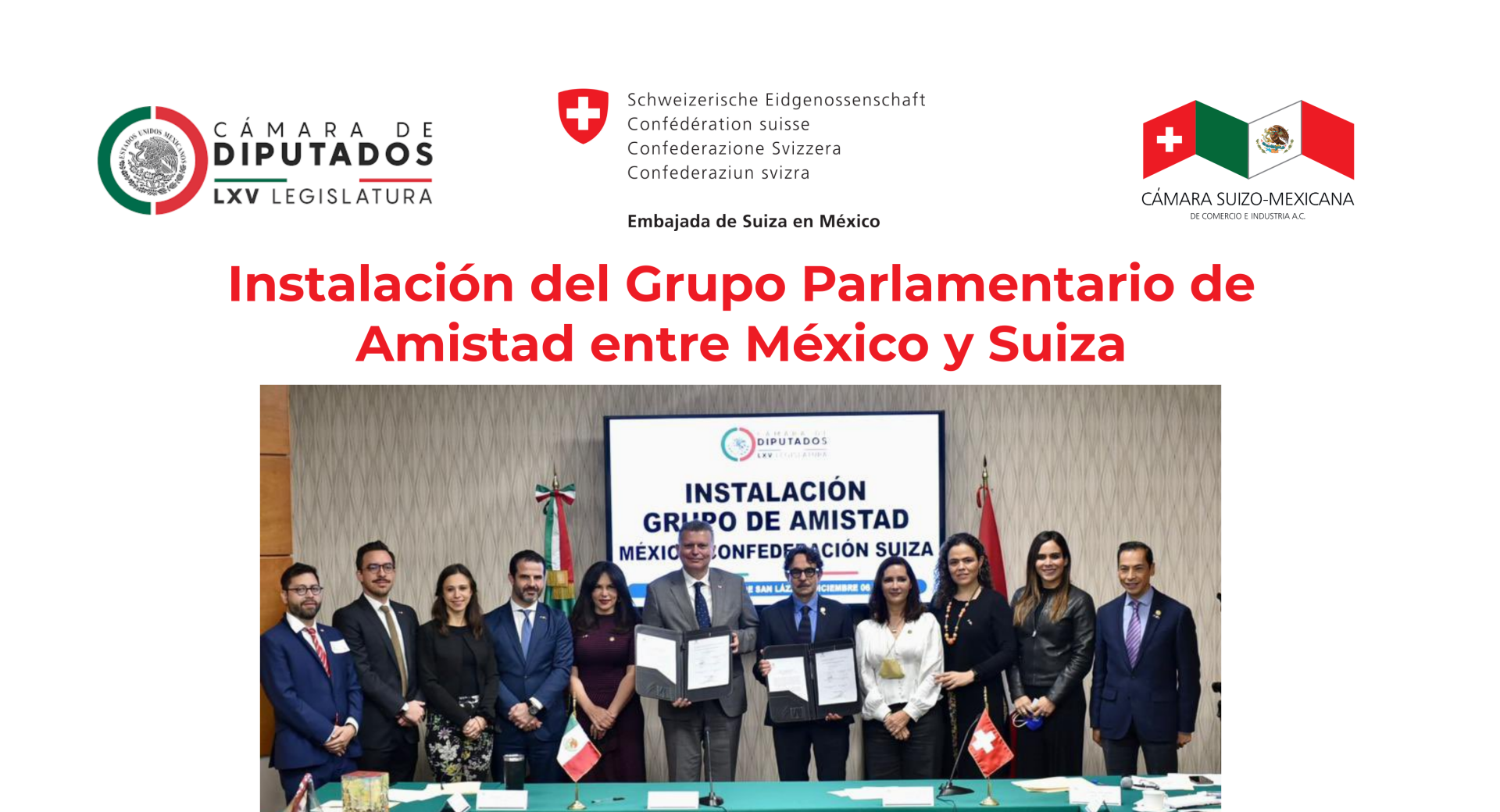 Installation of the Parliamentary Friendship Group Swizterland-Mexico